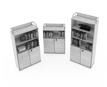 کمد-بایگانی-نیم-درب-چوبی-با-دو-درب-کوئیک-تیپ-6228-41 -  - https://mohitara.com