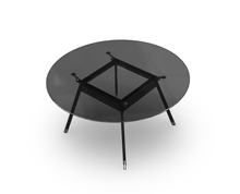 میز-دایره-پایه-مورب-فلزی-با-صفحه-شیشه-ای-یونیکا-تیپ-4132-41 -  - https://mohitara.com